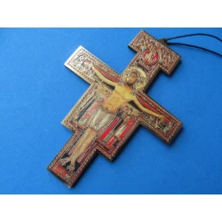 Krzyż Franciszkański (San Damiano) + rzemyk 11 cm